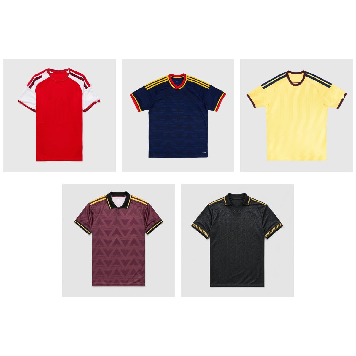 COMBO — Home, Away, Third + 2 Special Editions 2026/27 — Unbranded